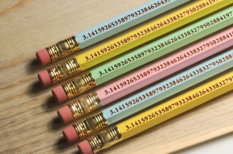 Pi pencils, at Etsy shop, Wacodis.